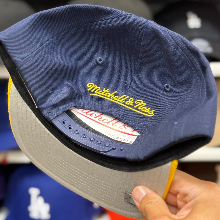 Indiana Pacers Blue/Yellow Mitchell & Ness Snapback