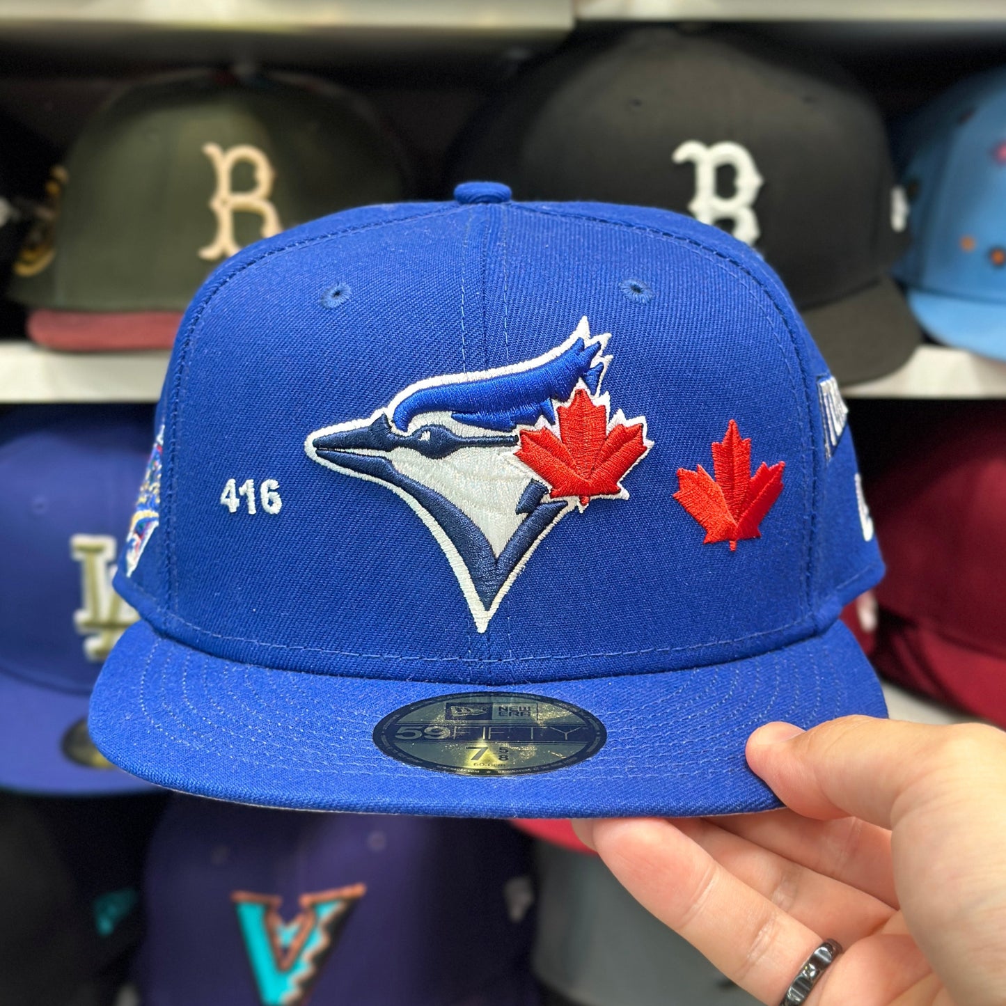 Toronto Blue Jays MLB Toronto Themed Patches | New Era 59FIFTY Fitted Cap | Blue