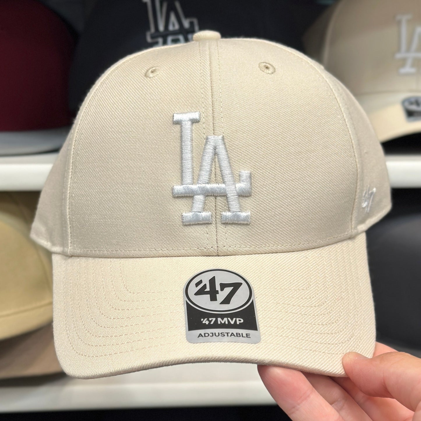 LA Dodgers MLB Ball Cap '47 Brand MVP Adjustable Curve Cap Color Options