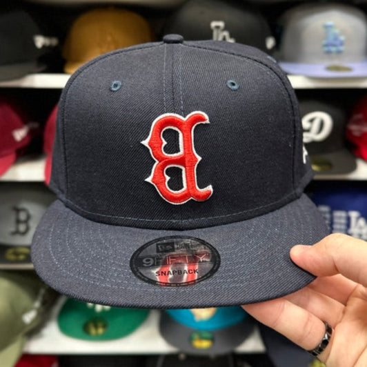 Boston Red Sox MLB Upside Reverse Down Logo | New Era 9FIFTY Snapback | Navy