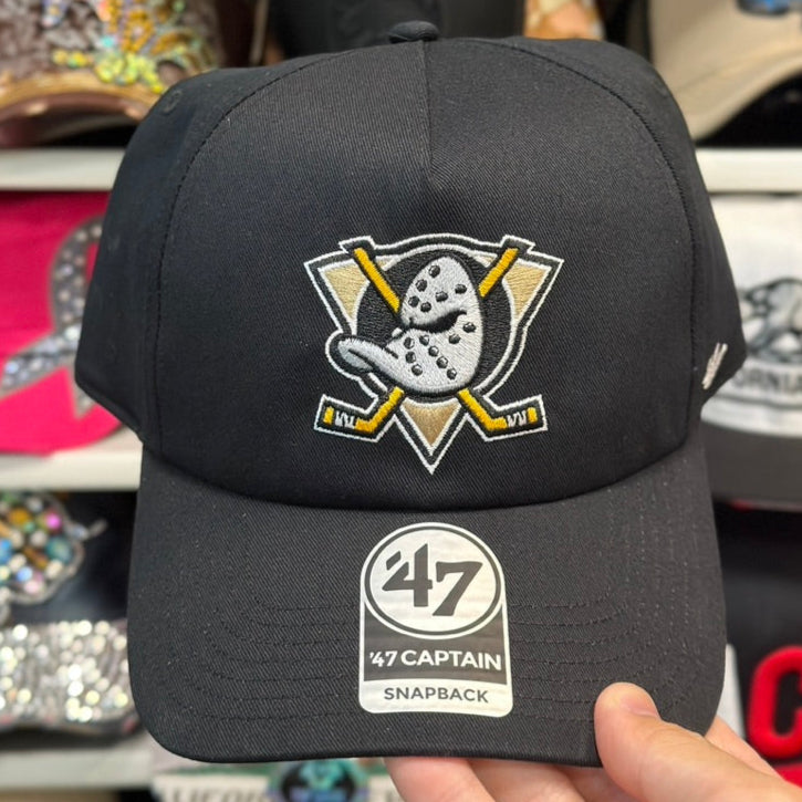 Anaheim Ducks NHL Snapback | '47 Brand Captain Adjustable Cap | Black