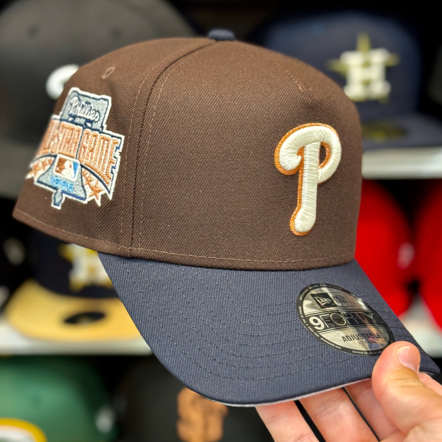 New Era Philadelphia Phillies A-Frame 'All Star Game' 9FORTY Snapback Brown / Navy