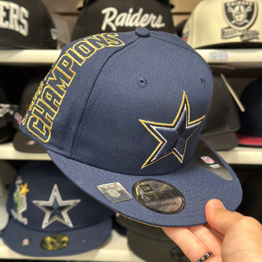 New Era Dallas Cowboys '5x Super Bowl Champion' Navy 9FIFTY Snapback