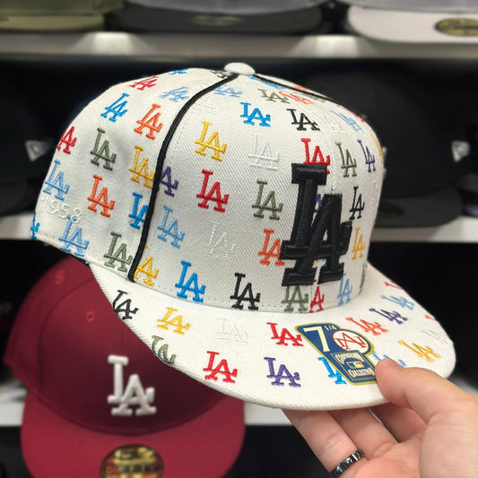 Los Angeles Dodgers White/Multicolor Vintage Fitted Hat
