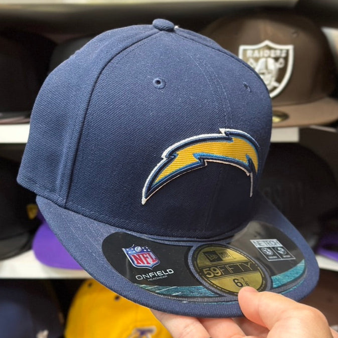 LA Chargers NFL Fitted Hat | New Era 59FIFTY Sized Cap | Blue