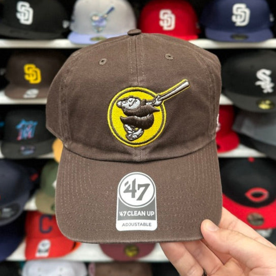San Diego Padres Dad Cap Retro Logo '47 Brand Brown
