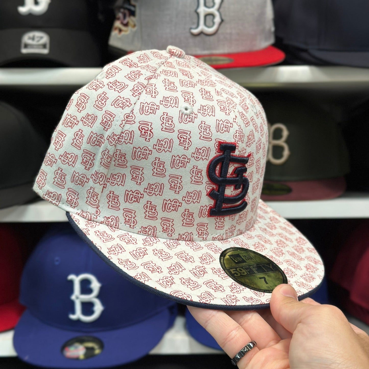 St. Louis Cardinals MLB Vintage Logo Burst | New Era 59FIFTY Fitted Cap | White