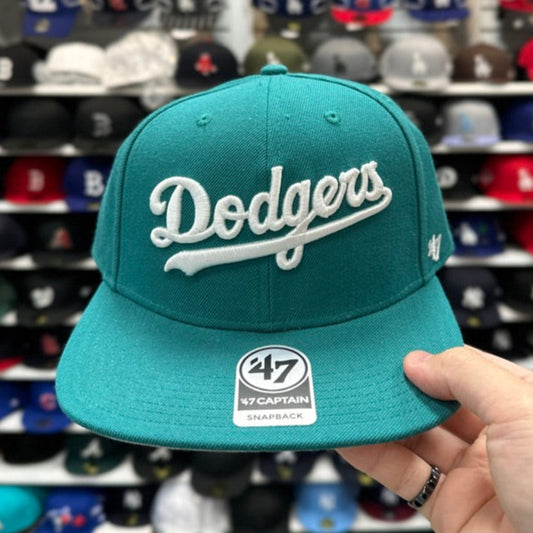 Los Angeles Dodgers 'Script Logo' Green/White '47 Brand Snapback