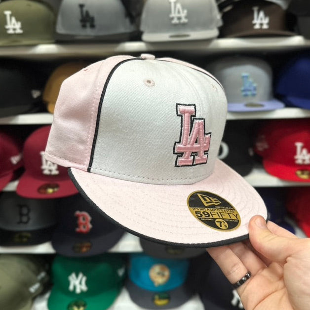 New Era Los Angeles Dodgers Vintage Pink 59FIFTY Fitted Hat White/Pink
