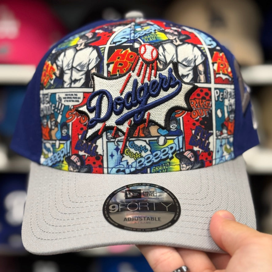 New Era Los Angeles Dodgers 'Diamond Hero Edition' A-Frame 9FORTY Snapback Blue Comic