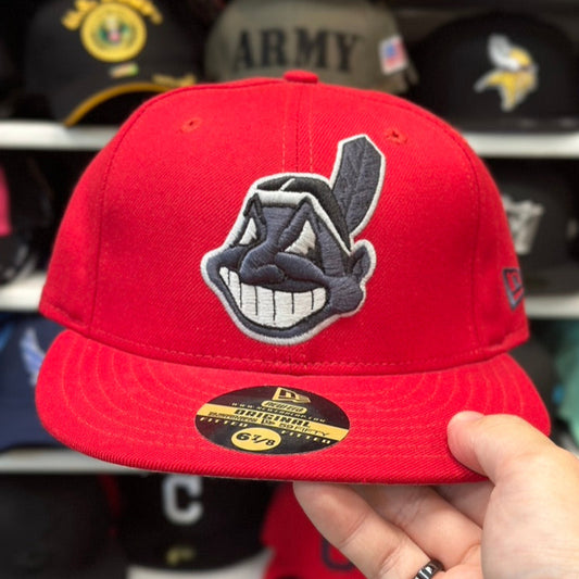 New Era Cleveland Indians Vintage 59FIFTY Fitted Hat | Red