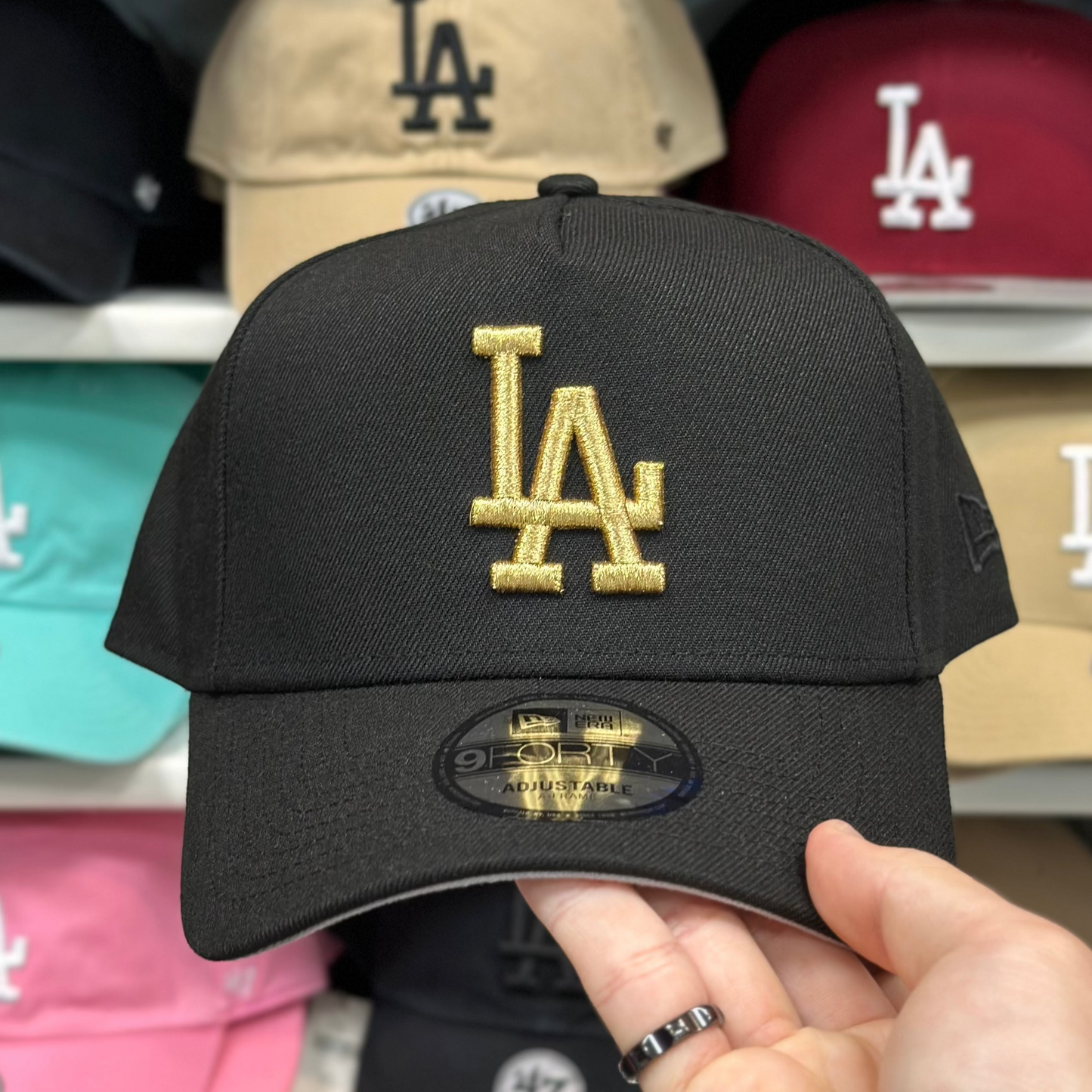 New Era Los Angeles Dodgers A-Frame 9FORTY Snapback Black/Gold