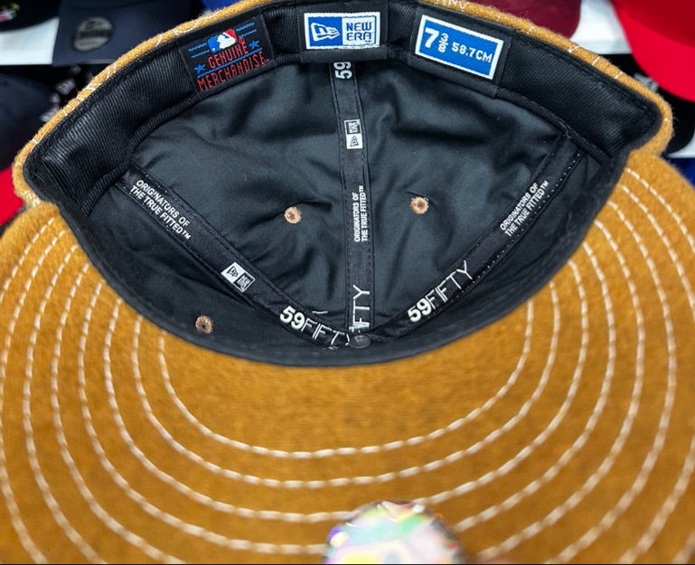 New Era 59FIFTY LA Dodgers MLB Vintage Fabric Fitted Cap Beige