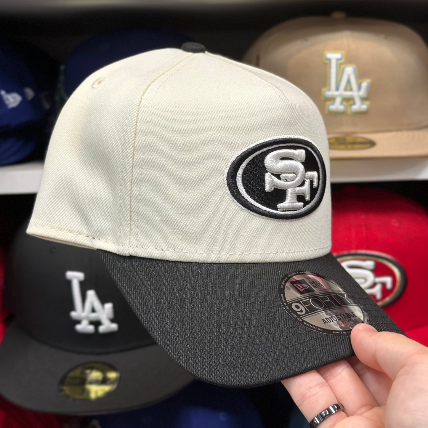 New Era San Francisco 49ers Two Tone A-Frame 9FORTY Snapback White/Black