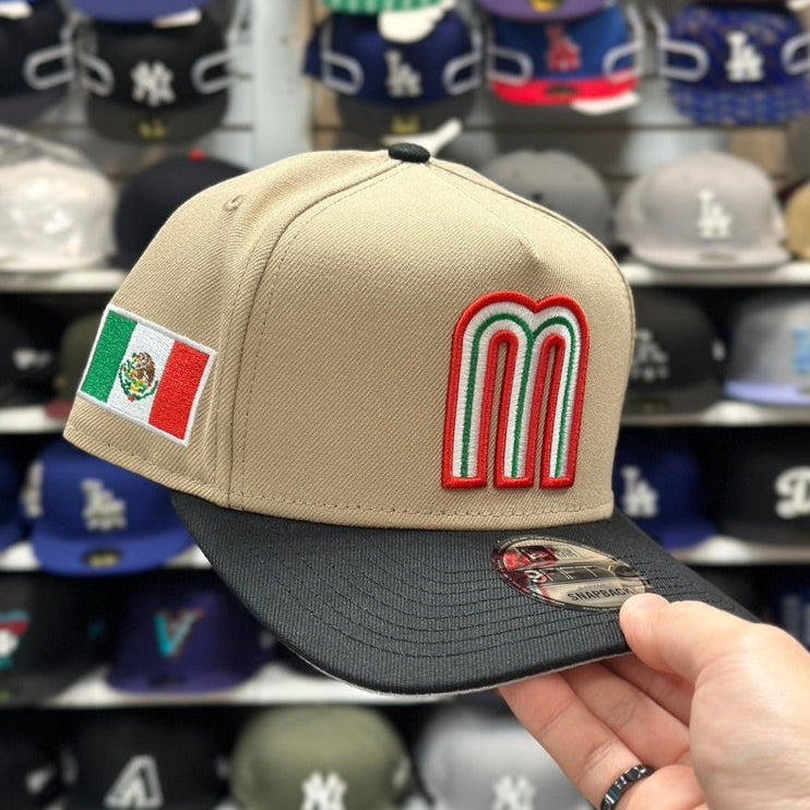 Mexico WBC World Baseball Classic | New Era 9FIFTY A-Frame Snapback | Tan/Black