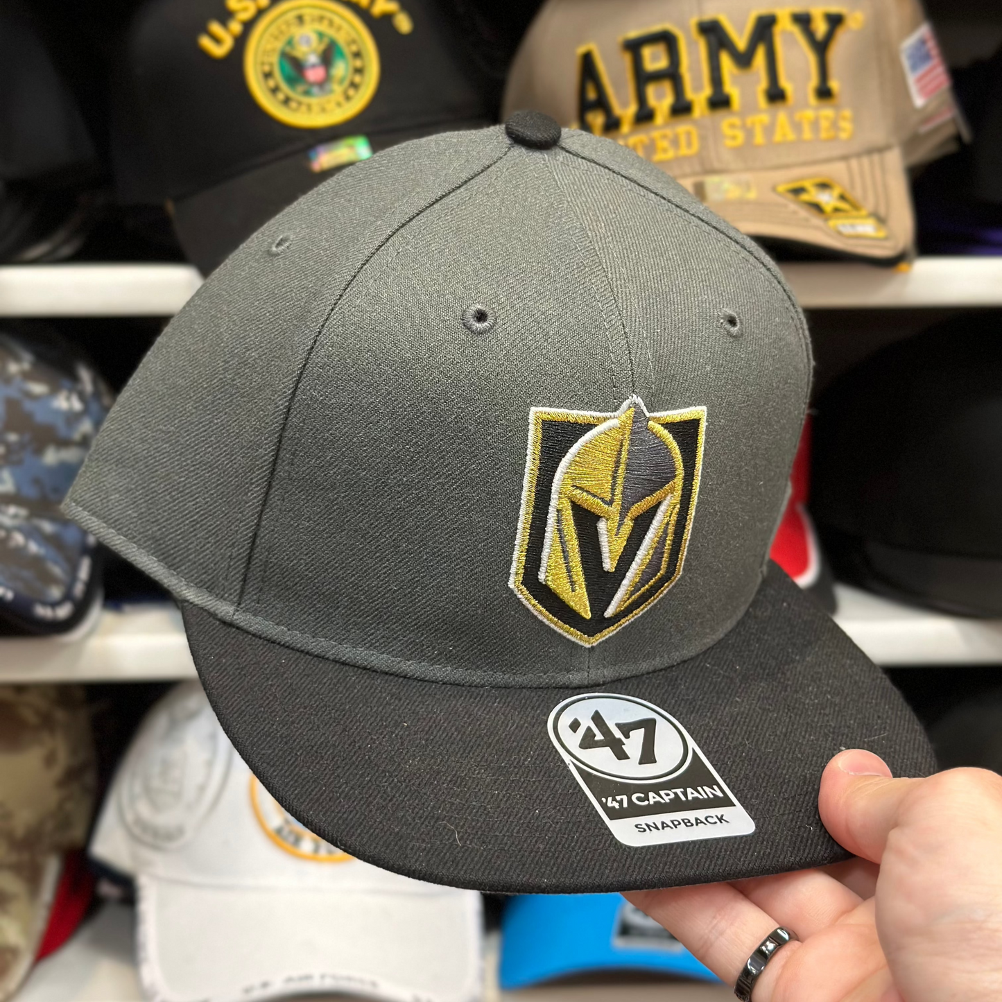 Las Vegas Golden Knights Gray/Black '47 Brand Snapback
