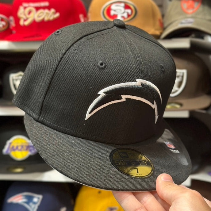 New Era 59FIFTY LA Chargers NFL Fitted Hat Sized Cap Black