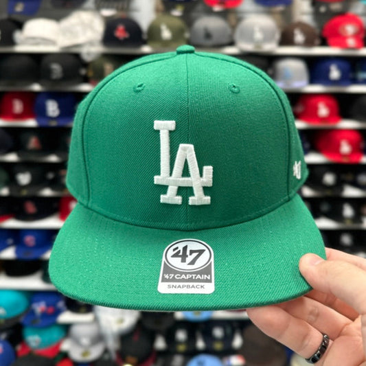 Los Angeles Dodgers Green/White '47 Brand Snapback