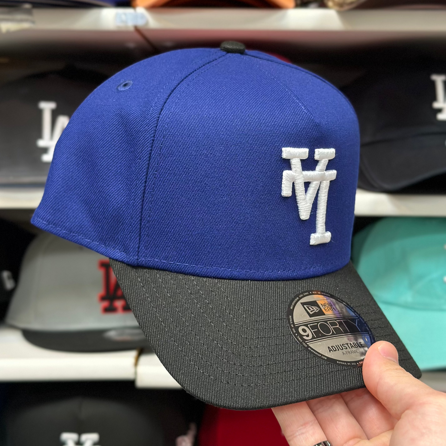 New Era LA Dodgers Upside Down Reversible Two Tone A-Frame 9FORTY Snapback Blue/Black
