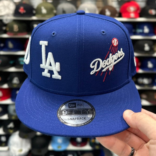 New Era Los Angeles Dodgers 'Double Logo' Blue 9FIFTY Snapback