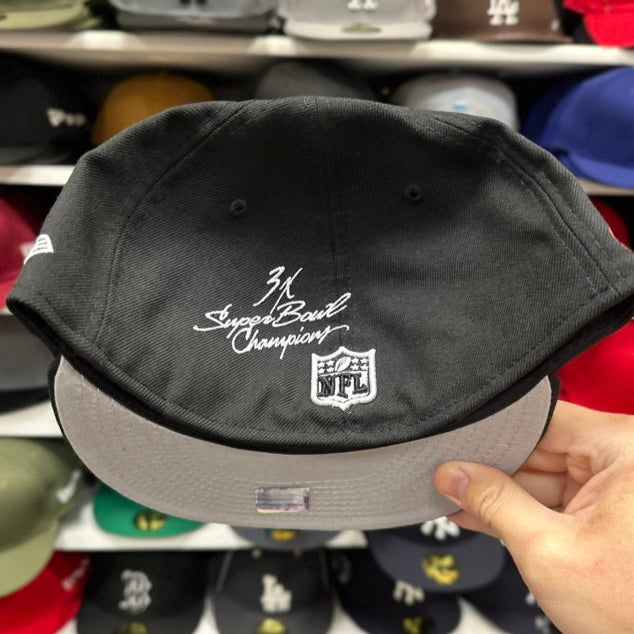Las Vegas Raiders NFL Super Bowl Patch | New Era 59FIFTY Fitted Hat| Black
