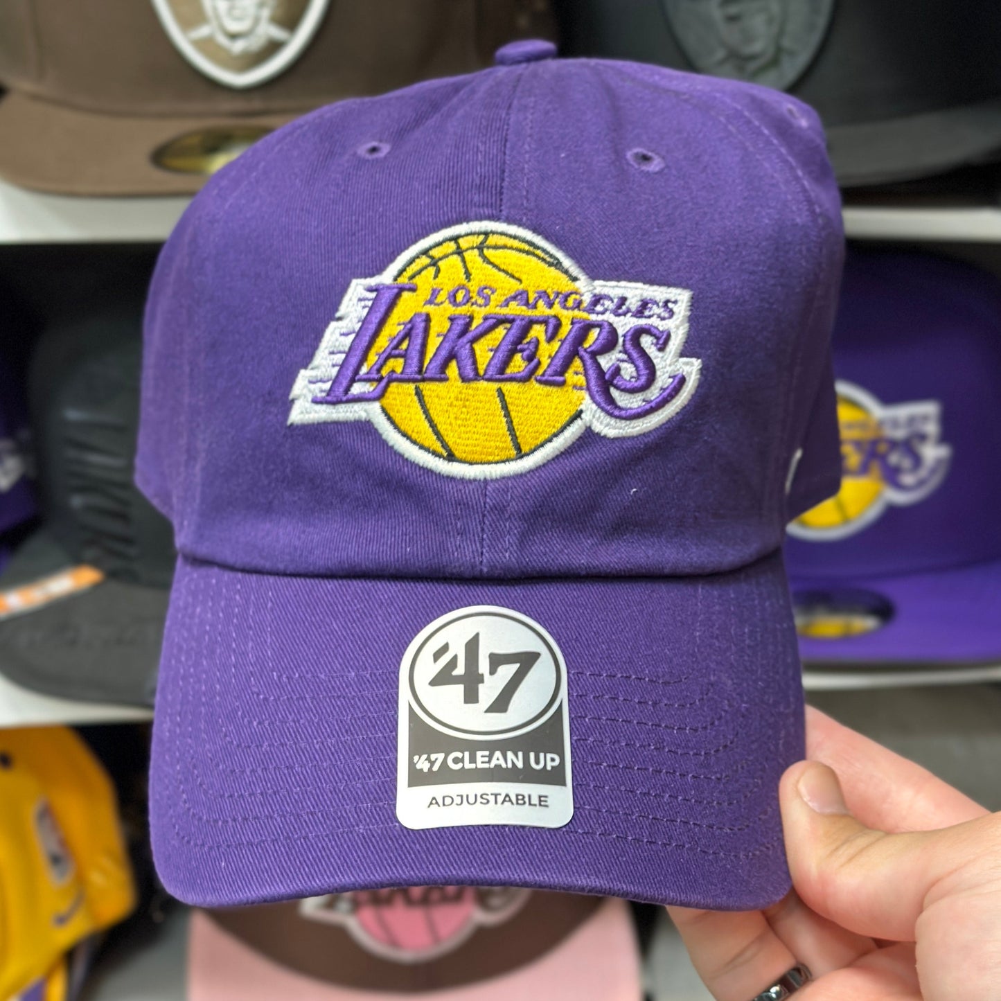 LA Lakers NBA Dad Cap | '47 Brand Clean Up Adjustable Curve Hat | Color Options