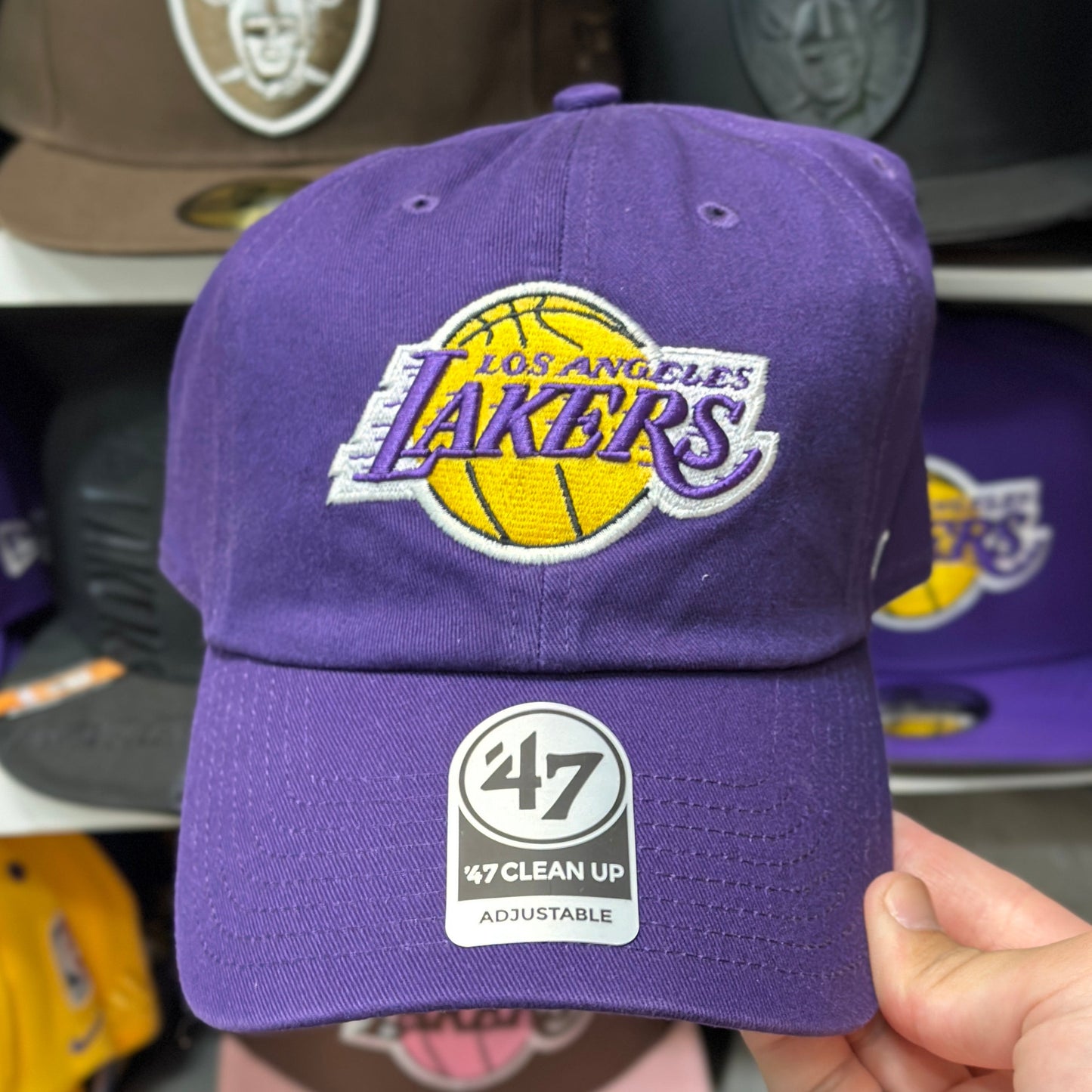 LA Lakers NBA Dad Cap | '47 Brand Clean Up Adjustable Curve Hat | Color Options