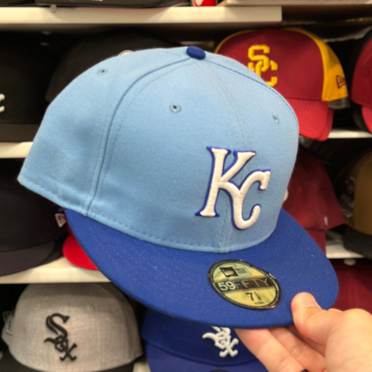 New Era Kansas City Royals Two-Tone 59FIFTY Fitted Hat | Blue/Light Blue