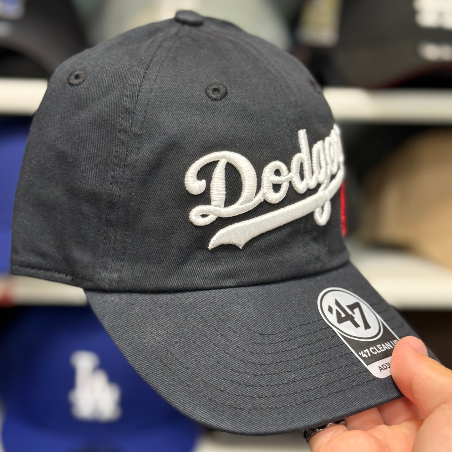 Los Angeles Dodgers Script Dad Cap '47 Brand Black
