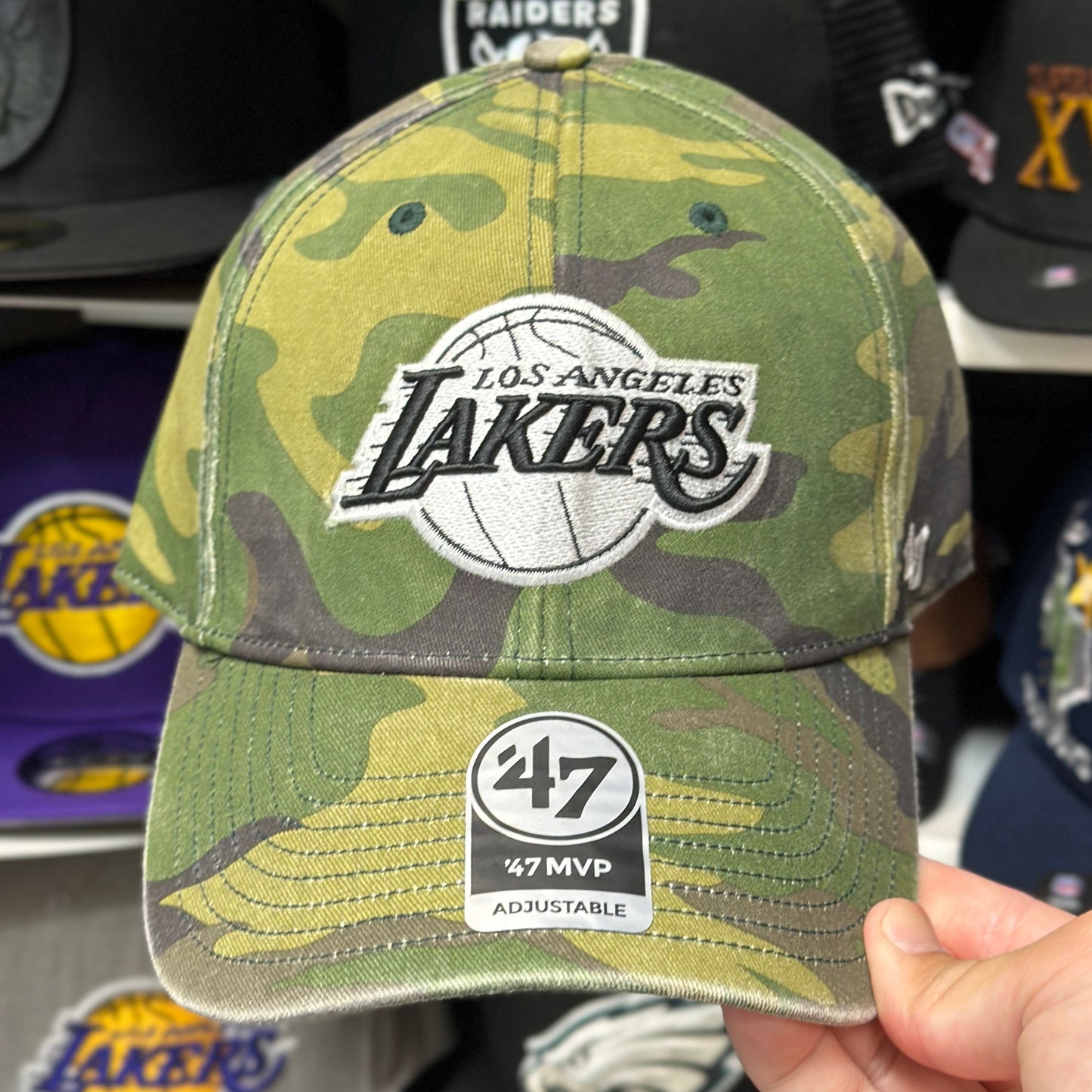LA Lakers NBA Ball Cap '47 Brand MVP Adjustable Curve Cap Color Options