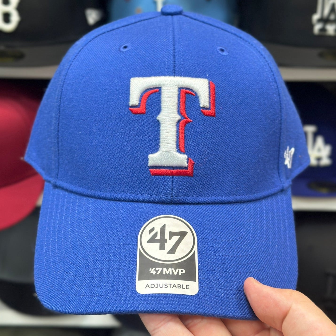Texas Rangers MLB Ball Cap | '47 Brand MVP Adjustable Curve Cap | Color Options