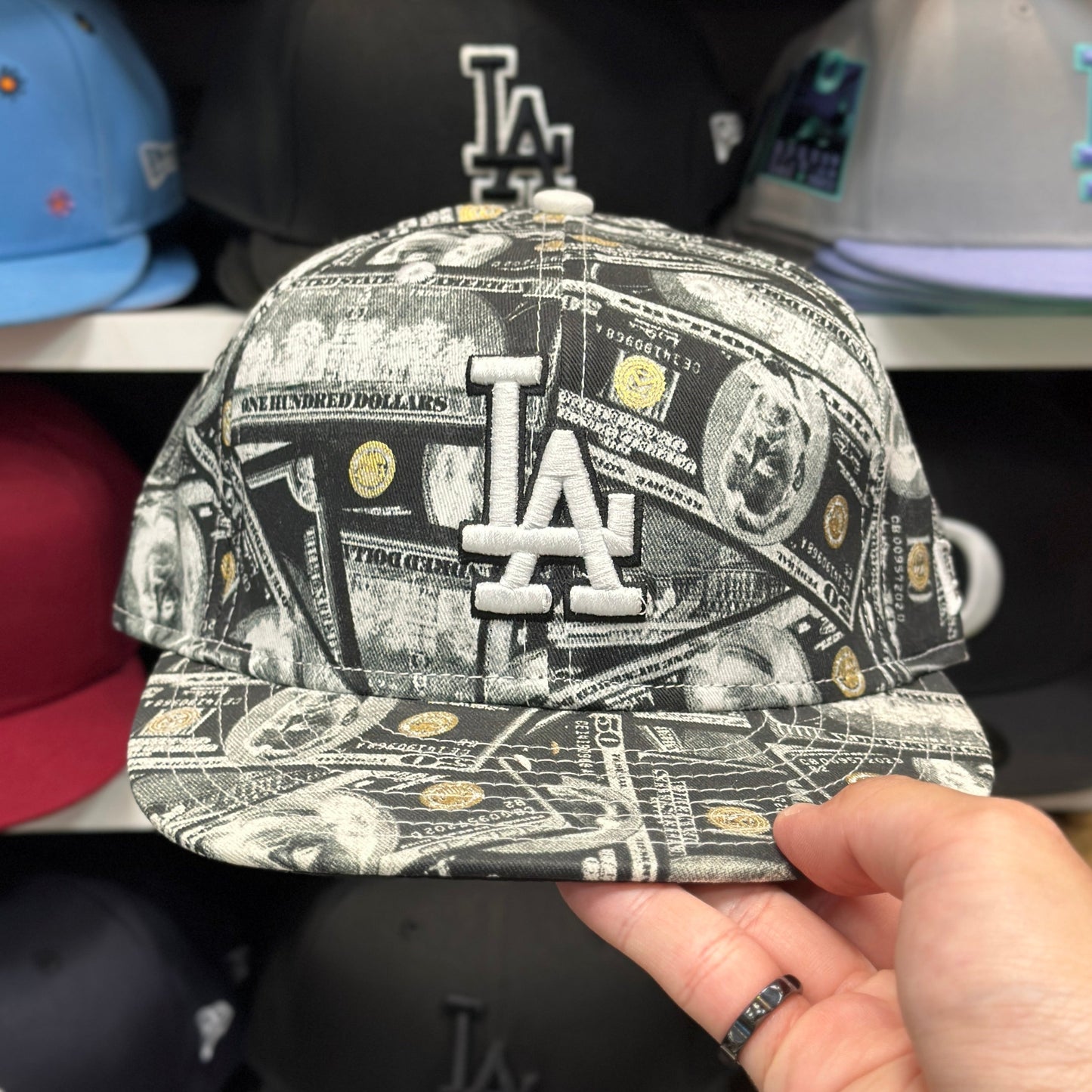 New Era 59FIFTY LA Dodgers MLB Vintage Money Print Fitted White/Green