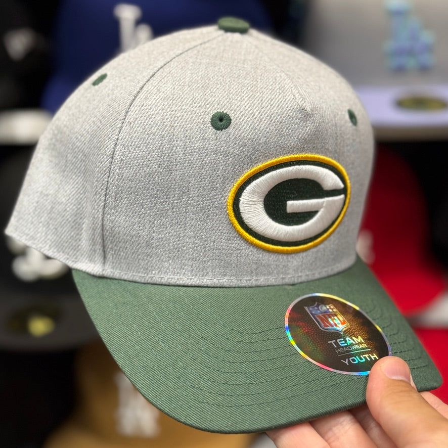 Youth Green Bay Packers Officially Licensed Snapback | Silver/Green
