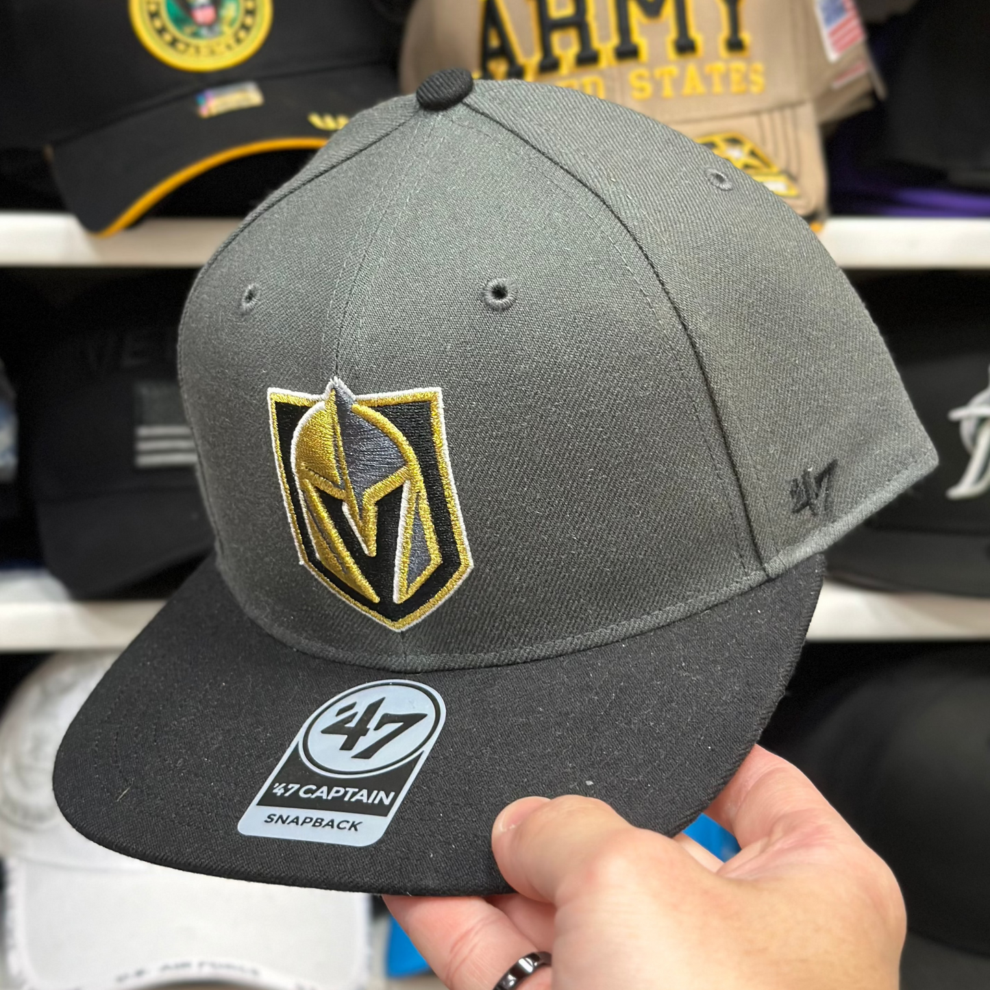 Las Vegas Golden Knights NHL Snapback '47 Brand Captain Adjustable | Gray/Black