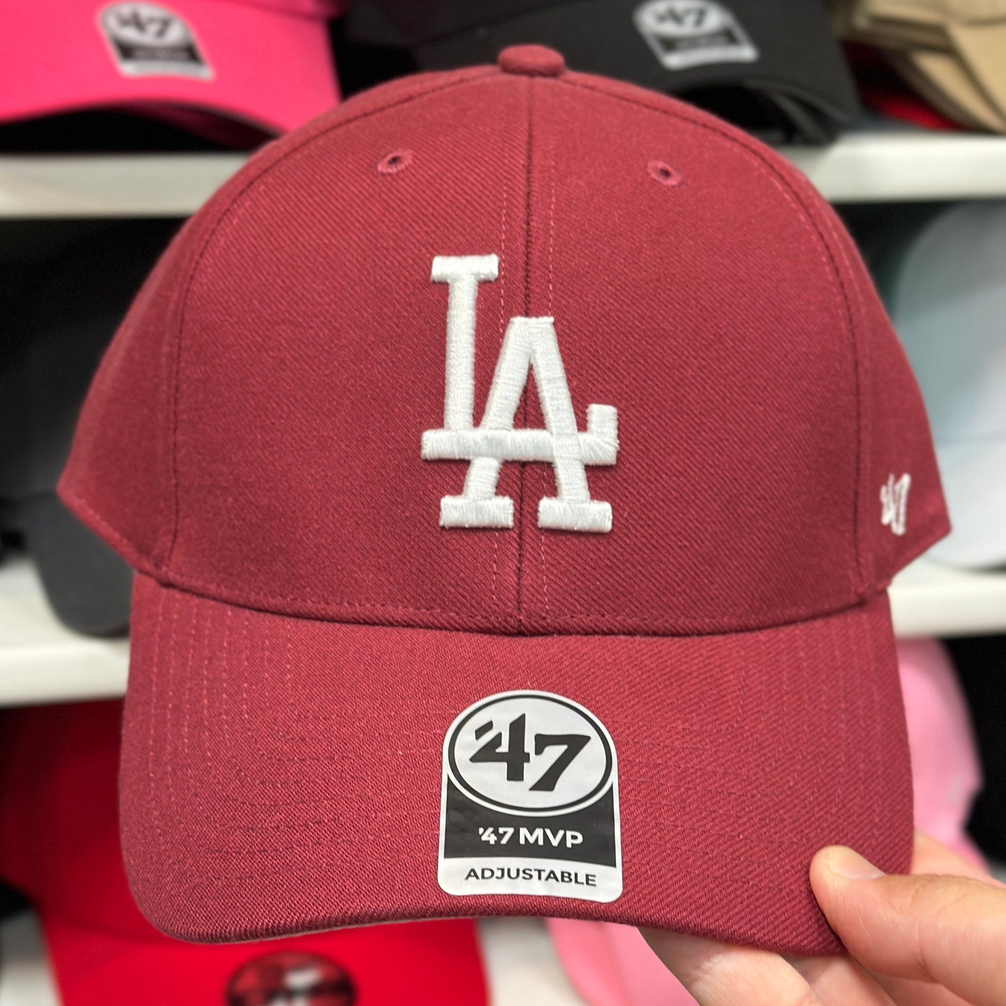 LA Dodgers MLB Ball Cap '47 Brand MVP Adjustable Curve Cap Color Options