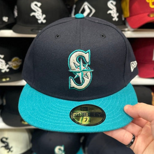 New Era Seattle Mariners 59FIFTY Fitted Hat | Navy/Teal