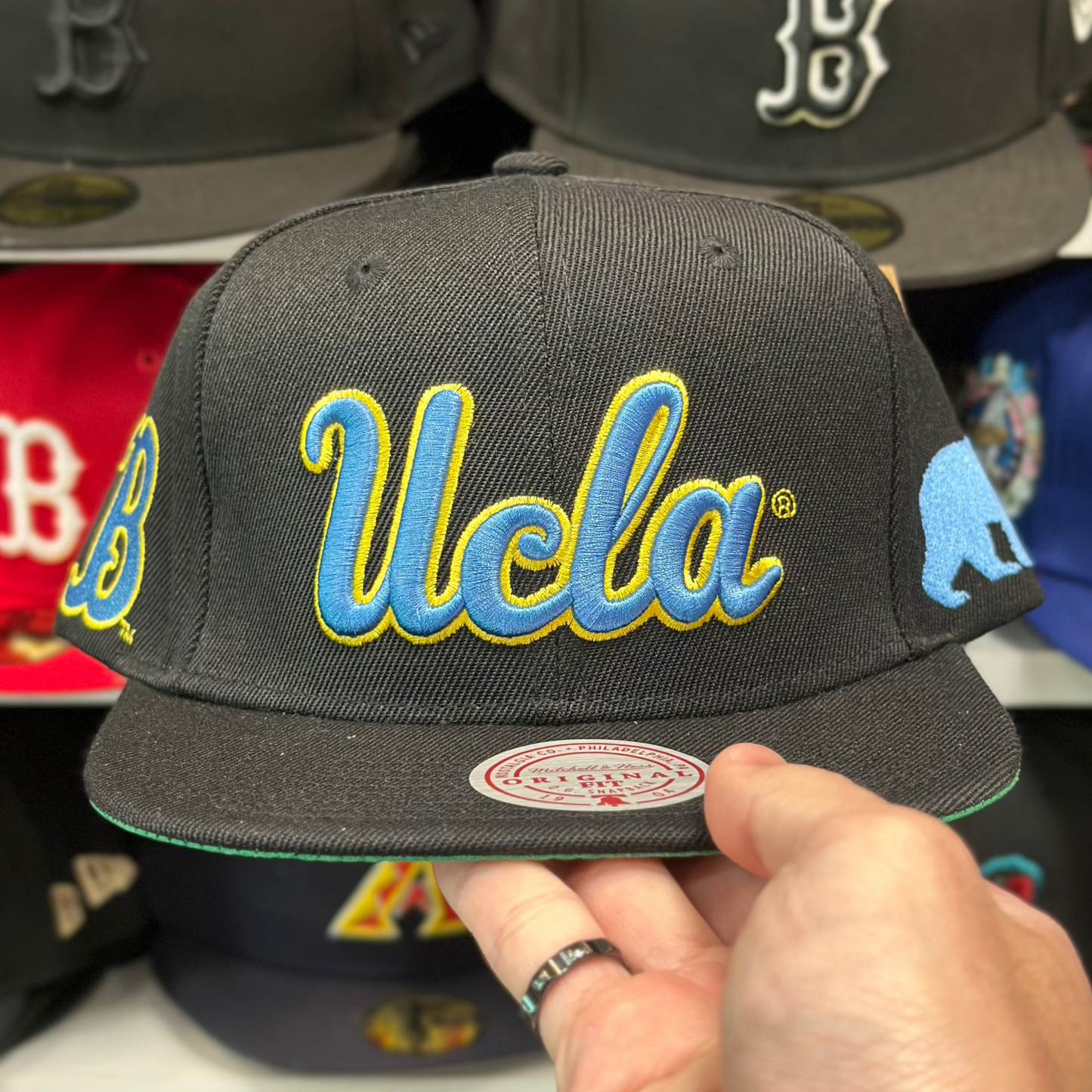UCLA NCAA Black Mitchell & Ness Snapback