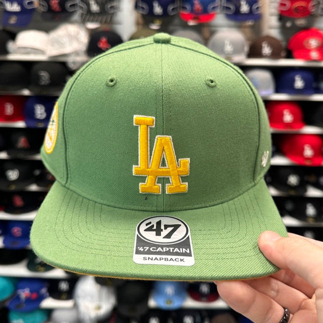 LA Dodgers MLB Snapback | '47 Brand Captain Adjustable Cap | Pale Green