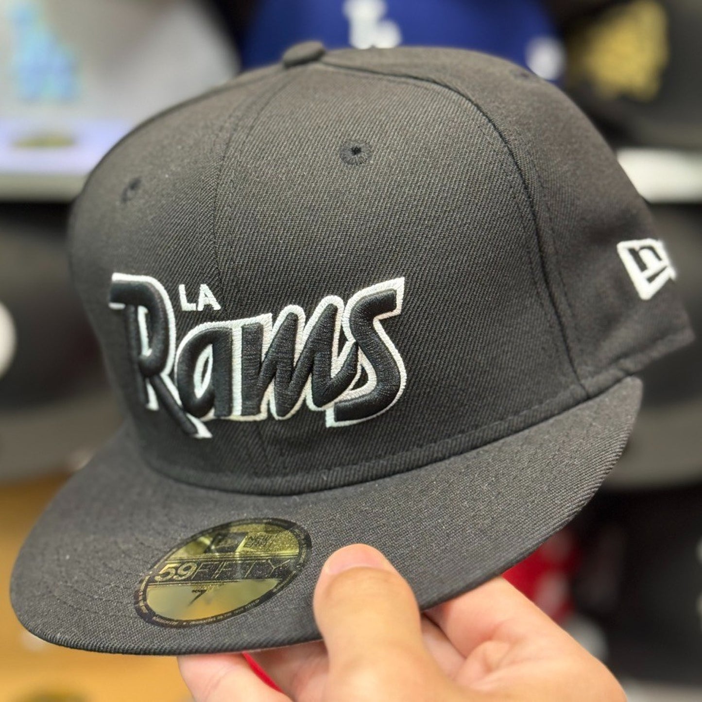 New Era Los Angeles Rams 'Script Logo' 59FIFTY Fitted Hat | Black