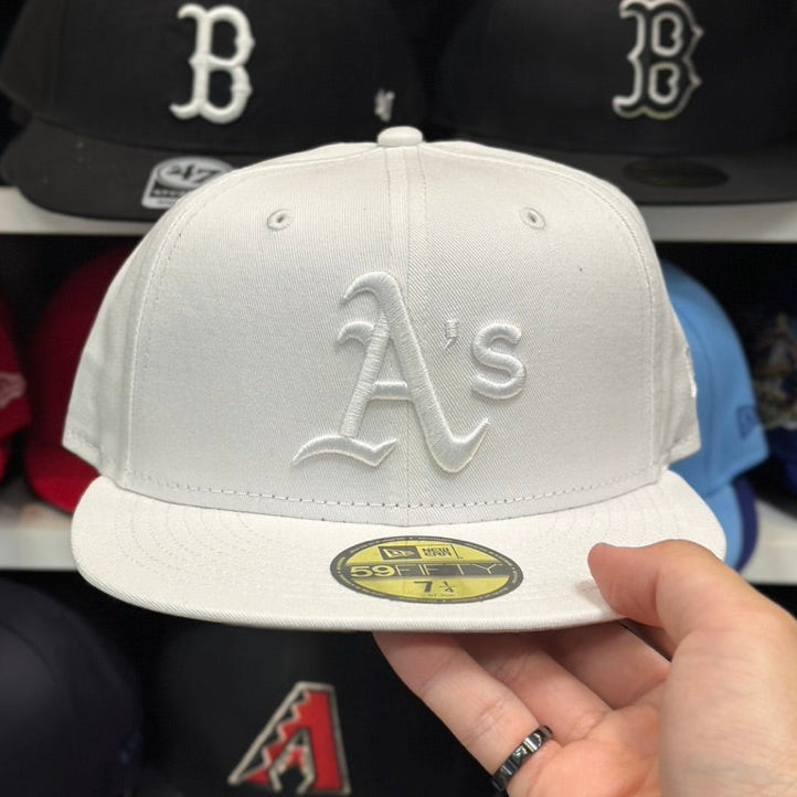 Oakland Athletics MLB All White | New Era 59FIFTY Fitted Cap | White