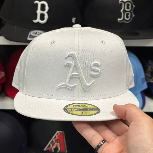 New Era Oakland Athletics All White 59FIFTY Fitted Cap White