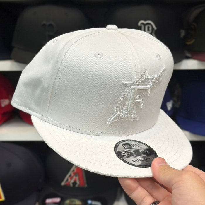New Era Florida Marlins White/White 9FIFTY Snapback