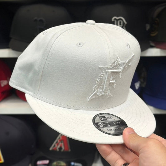 New Era Florida Marlins White/White 9FIFTY Snapback