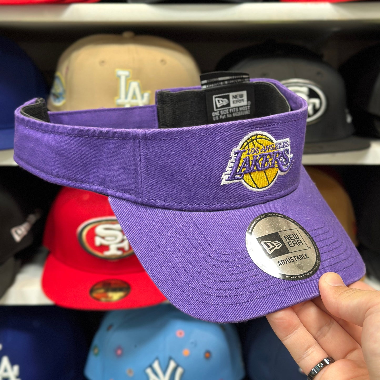 LA Lakers NBA Visor Vintage New Era Visor Purple