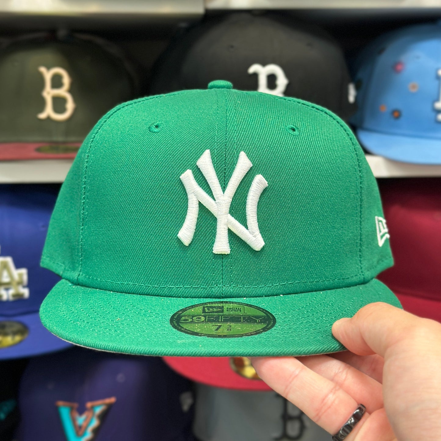 New York Yankees MLB Fitted Hat | New Era 59FIFTY Sized Cap | Green