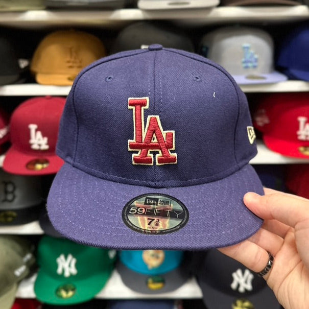 New Era 59FIFTY LA Dodgers MLB Vintage Fitted Hat Sized Cap Purple-Blue