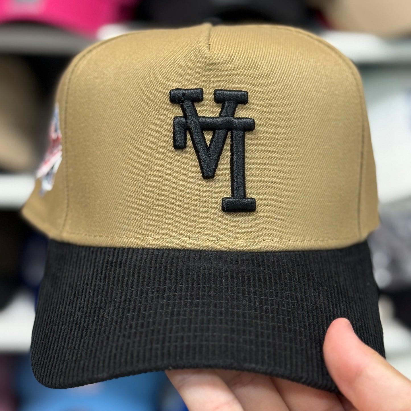 New Era Los Angeles Dodgers Upside Down '1988 World Series' A-Frame 9FORTY Snapback Brown/Black Corduroy