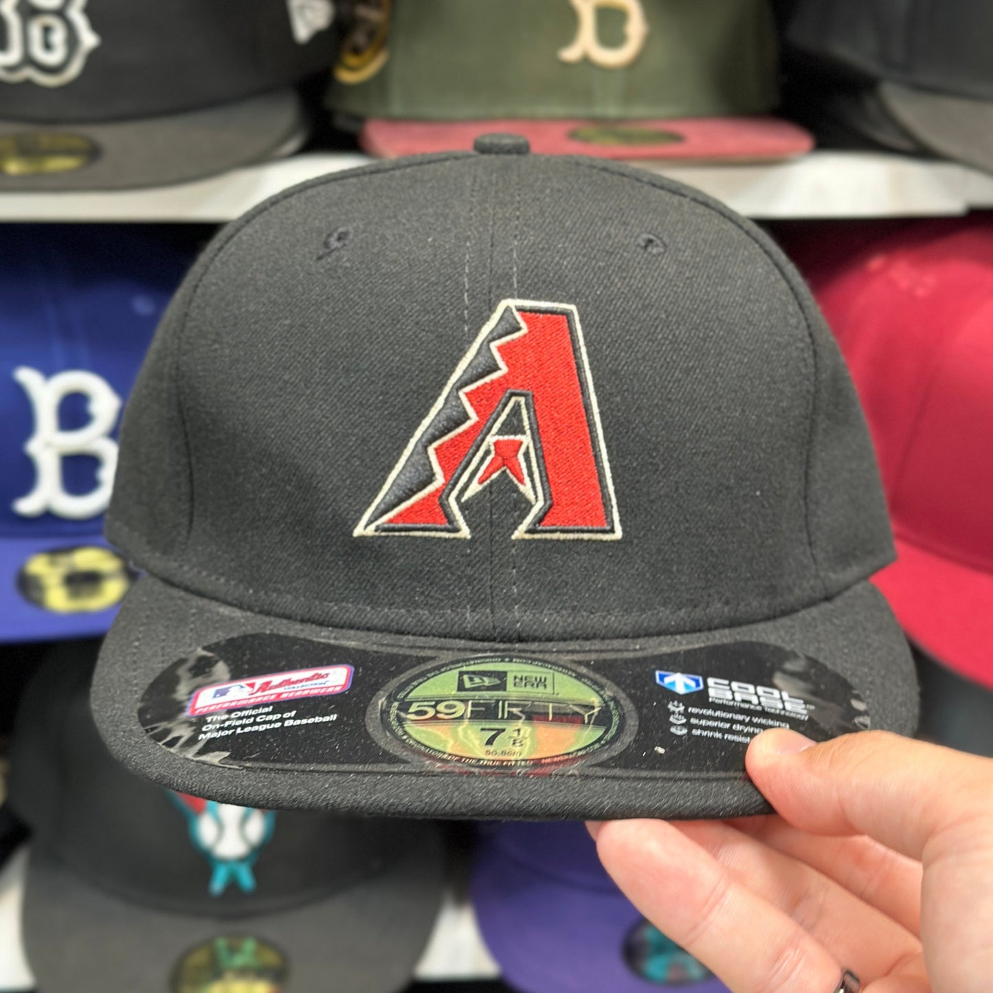 New Era 59FIFTY Arizona Diamondbacks MLB Fitted Hat Classic Sized Cap Black