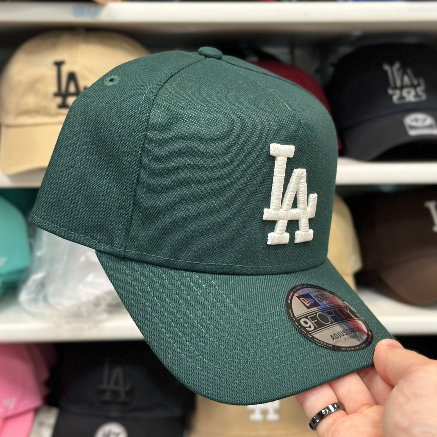 New Era LA Dodgers A-Frame 9FORTY Snapback Dark Green