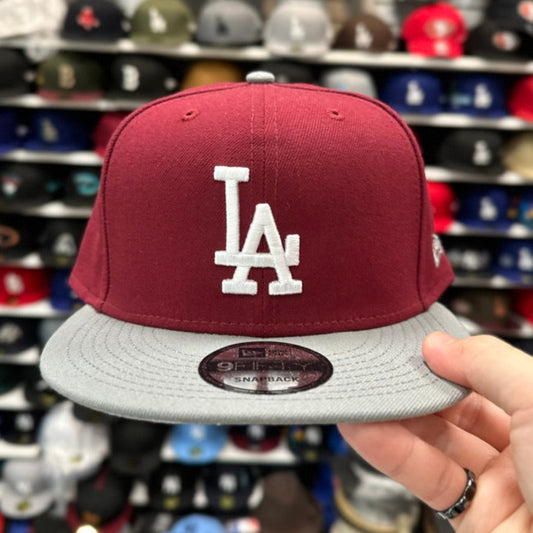 New Era Los Angeles Dodgers Maroon/Silver 9FIFTY Snapback
